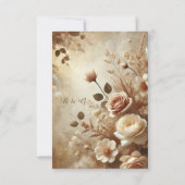 ロマンチックな夢のフローラ結婚ズ 出欠カード (裏面)