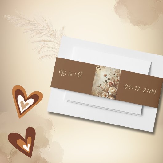 ロマンチックな夢のフローラ結婚ズ 招待状ベリーバンド