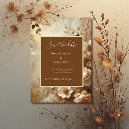 ロマンチックな夢のフローラ結婚式の日付を保存 招待状