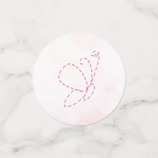 ロマンチックな夢結婚のようなピンクのカップルのテーブル紙吹雪 コンフェッティ (スモール正面)