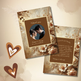 ロマンチックな夢結婚のフローラの写真 サンキューカード