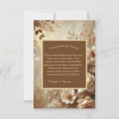 ロマンチックな夢結婚のフローラの写真 サンキューカード (裏面)