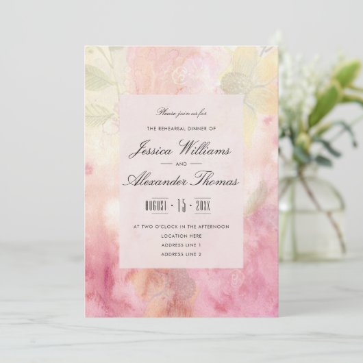 ロマンチックな夢結婚の花のリハーサル 招待状 (スタンド正面)