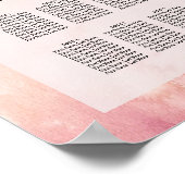 ロマンチックな夢結婚の花の座席表 ポスター (角)