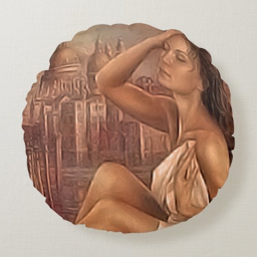 ロマンチックな夢 ラウンドクッション (正面)