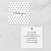 ロマンチックな大事な行事詩のロマンスあなたの愛 ノートカード (正面/裏面)