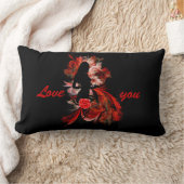 ロマンチックな大人のバレンタインデー ランバークッション (ブランケット)