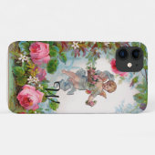 ロマンチックな天使がピンクのバラと花を集めている Case-Mate iPhoneケース (裏面(横))
