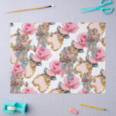 ロマンチックな天使のピンクのバラ集め 薄葉紙 (クラフト)