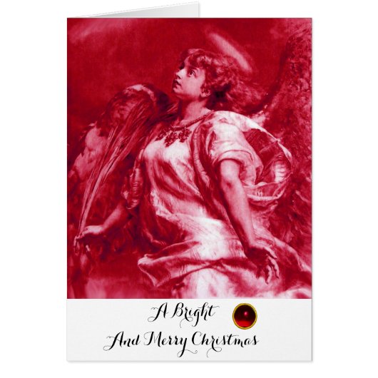 ロマンチックな天使、フェザーピンクの明るい赤紫色クリスマス (正面)