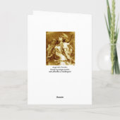 ロマンチックな天使、羽、茶色のセピア白いクリスマス シーズンカード (裏面)