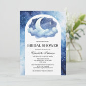 ロマンチックな天月の星雲ブライダルシャワー 招待状 (スタンド正面)