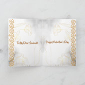 ロマンチックな夫の妻ラブ引用文フローラバレンタイン シーズンカード (内部)