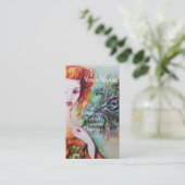 ロマンチックな女きらめく性，孔雀フェザーパール 名刺 (スタンド正面)