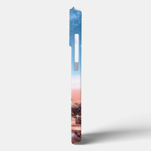 ロマンチックな女の子がエッフェルタワーを見て Case-Mate iPhoneケース (裏面 / 左)