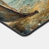 ロマンチックな女の子をボートに。カスタマイズ デスクマット (コーナー)