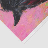 ロマンチックな女性のカーボーイ&ブラックホースデクページ 薄葉紙 (詳細)