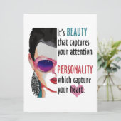 ロマンチックな女性美しいことわざグリーティングカード成功 カード (スタンド正面)