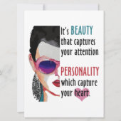 ロマンチックな女性美しいことわざグリーティングカード成功 カード (正面)