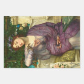 ロマンチックな女性美しい ラッピングペーパーシート (正面3)