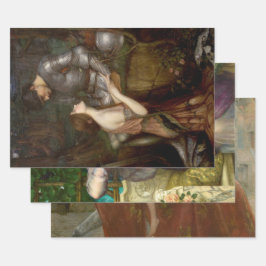 ロマンチックな女性美しい ラッピングペーパーシート