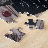 ロマンチックな妊娠のお知らせバラ&テディ ジグソーパズル (側面)