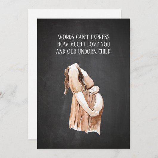 ロマンチックな妊娠中の妻へのプレゼント 名言付き シーズンカード (正面/裏面)