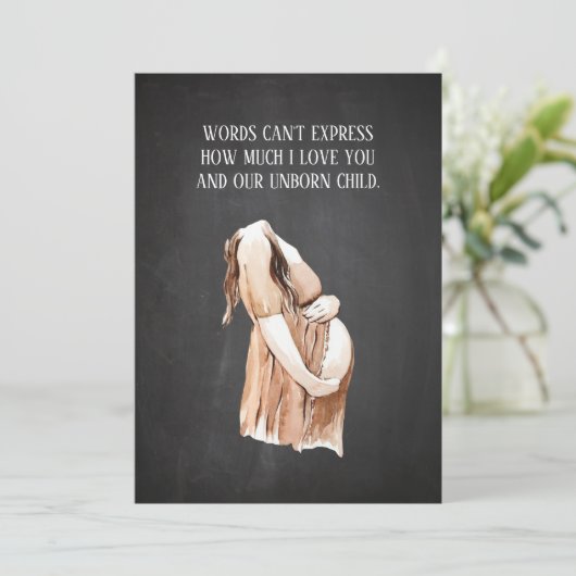 ロマンチックな妊娠中の妻へのプレゼント 愛の名言付き シーズンカード (スタンド正面)