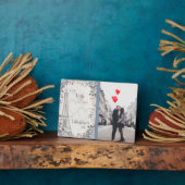 ロマンチックな妻のバレンタインデーエッフェルタワーの写真 フォトプラーク (側面)