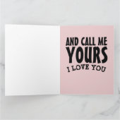 ロマンチックな妻の夫あなたを愛するグリーティングカード カード (内部)