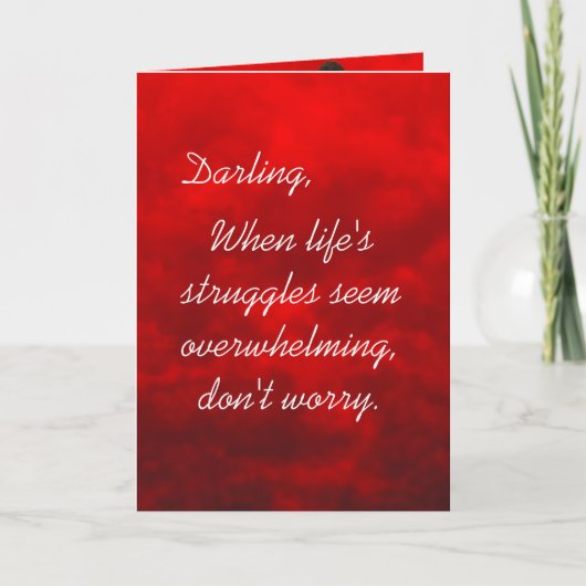 ロマンチックな妻の挨拶状 カード (正面)