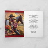 ロマンチックな妻へのウェスタン風バレンタインデーカード シーズンカード (内部)