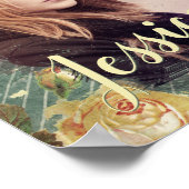 ロマンチックな娘またはガールフレンドのヴィンテージバラ写真 ポスター (角)