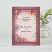 ロマンチックな婚約または結婚の 招待状 (スタンド正面)