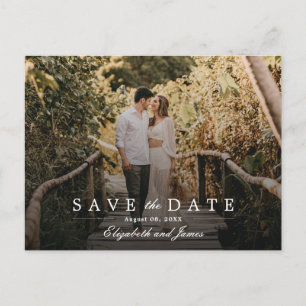 ロマンチックな婚約写真Save The 結婚 Date ポストカード