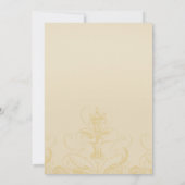 ロマンチックな孔雀の結婚告知 セーブザデート (裏面)