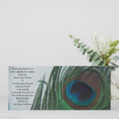 ロマンチックな孔雀の結婚式 招待状 (スタンド正面)
