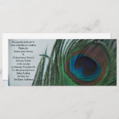 ロマンチックな孔雀の結婚式 招待状 (正面/裏面)