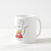 ロマンチックな小さなキャンディマウス コーヒーマグカップ (正面右)