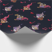 ロマンチックな小人ミュージシャンのコンサート ラッピングペーパー (角)