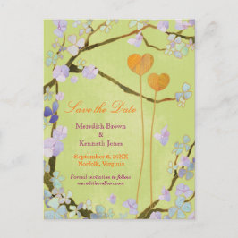 ロマンチックな屋外ウェディング日付を保存 案内ポストカード
