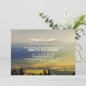 ロマンチックな山のブライダルシャワー招待状 招待状 (スタンド正面)