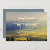 ロマンチックな山のブライダルシャワー招待状 招待状 (正面/裏面)