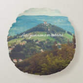 ロマンチックな山景色 ラウンドクッション (正面)