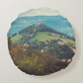 ロマンチックな山景色 ラウンドクッション (裏面)