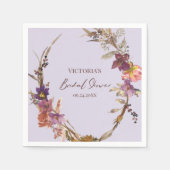 ロマンチックな山花食品および飲料ラベルセット スタンダードカクテルナプキン (正面)