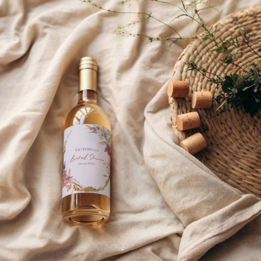 ロマンチックな山花食品および飲料ラベルセット ワインラベル