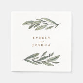 ロマンチックな常緑樹 スタンダードカクテルナプキン (正面)