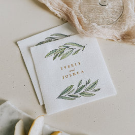 ロマンチックな常緑樹 スタンダードカクテルナプキン