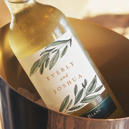 ロマンチックな常緑樹 ワインラベル